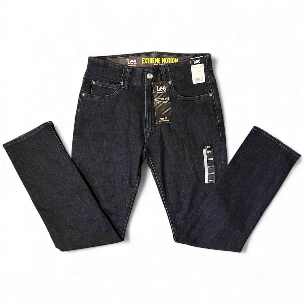 Lee Men's Extreme Motion Slim Fit Straight Leg Jeans Performance 32x32 Zander